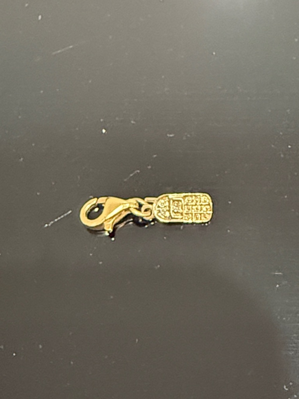 14k Gold Lobster Clasp cell phone Charm with natural diamond accents